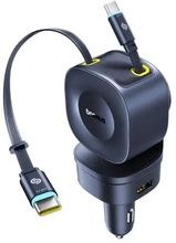 Изображение товара Автомобильное зарядное устройство BASEUS PrimeTrip VR2 Max,  USB-A,  USB-C, USB-C, 60Вт, 3A, черный