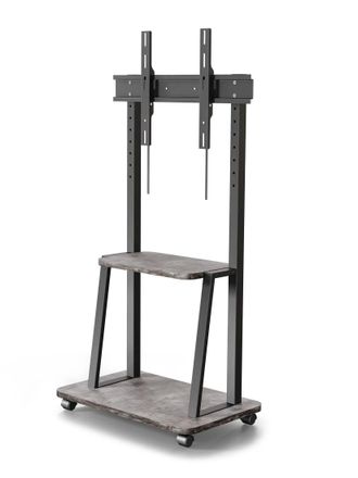 Стойка для телевизора Holder PR-108, 32-65", напольный, мобильный, черный/керамика