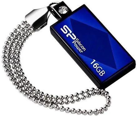 Флешка USB Silicon Power Touch 810 16ГБ, USB2.0, синий [sp016gbuf2810v1b]