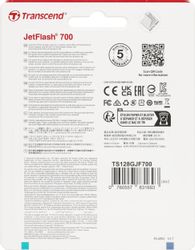 Флешка USB Transcend Jetflash 700 128ГБ, USB3.0, черный