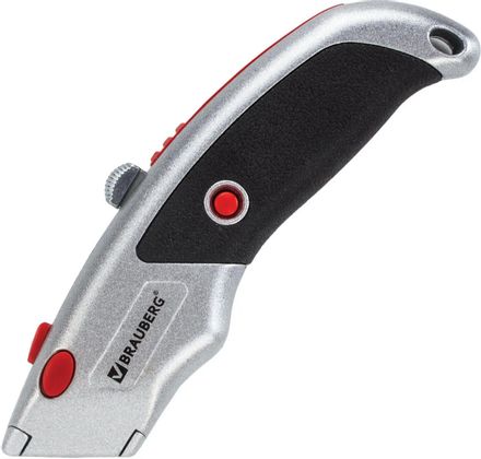 Нож канцелярский BRAUBERG 235404 Professional 18мм,  черный