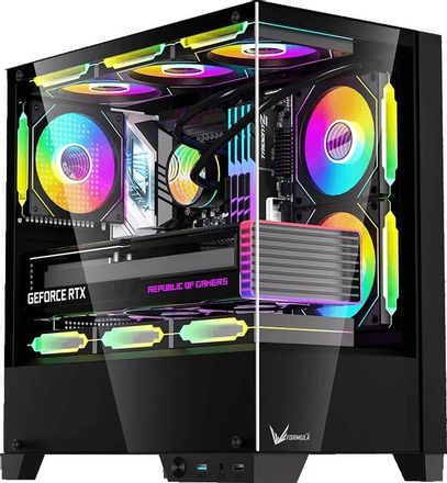 Корпус mATX Formula Crystal Z1M Plus FR, Mini-Tower, без БП,  черный [crystal z1m + fr]