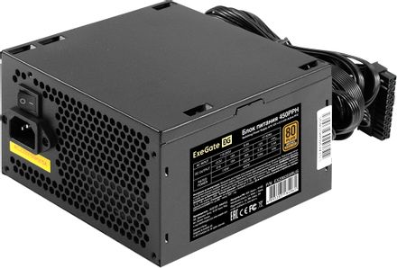 Блок питания EXEGATE 450PPH,  450Вт,  80 PLUS BRONZE,  120мм, черный [ex298359rus-oem]