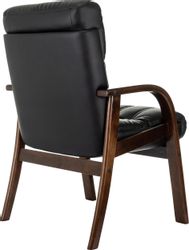 Кресло Бюрократ T-9932W-CF-Eco, экокожа, до 120кг, черный