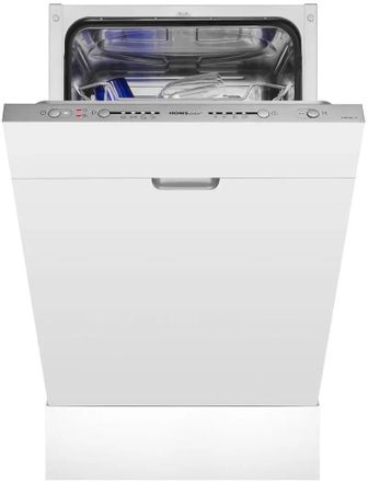 Встраиваемая посудомоечная машина HOMSAIR DW44L-2, узкая, ширина 44.8см, полновстраиваемая, загрузка 9 комплектов