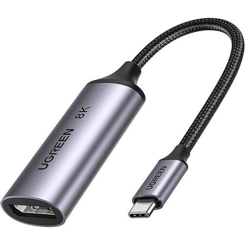 Адаптер аудио-видео UGREEN CM654, USB Type-C (m) - DisplayPort (f), 0.1м, серый [15575]