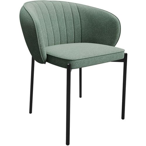 Стул HESBY HSBI_DC2488_AQUAMARINE, на ножках, рогожка, бирюзовый