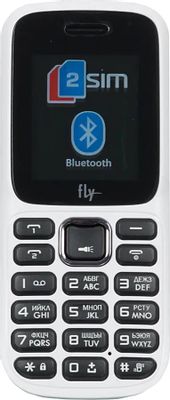 Сотовый телефон Fly DS106, белый/серый – купить в Ситилинк | 803386
