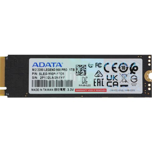 1ТБ SSD накопитель A-Data Legend 900 Pro SLEG-900P-1TCS M.2 2280, PCIe 4.0 x4, NVMe, M.2