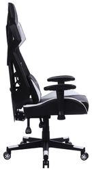Кресло игровое Cactus Cs-Chr-090, экокожа/сетка, до 120кг,  черный/белый