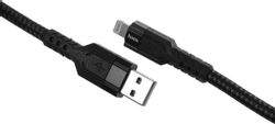 Изображение товара Кабель Hoco U110 iP, Lightning (m) - USB (m), 1.2м, 2.4A, черный Изображение товара Кабель Hoco U110 iP, Lightning (m) - USB (m), 1.2м, 2.4A, черный