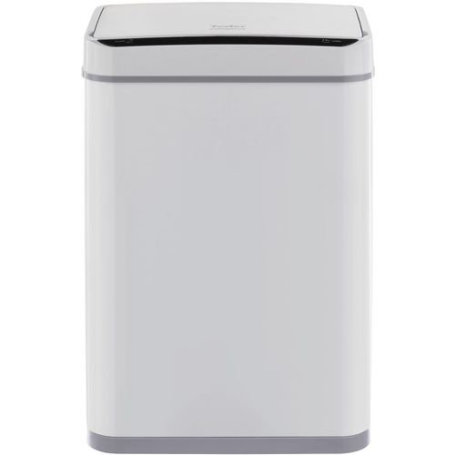 Ведро для мусора TESLER STB-30, 30л, сталь, прямоугольная, сенсорная крышка, белый