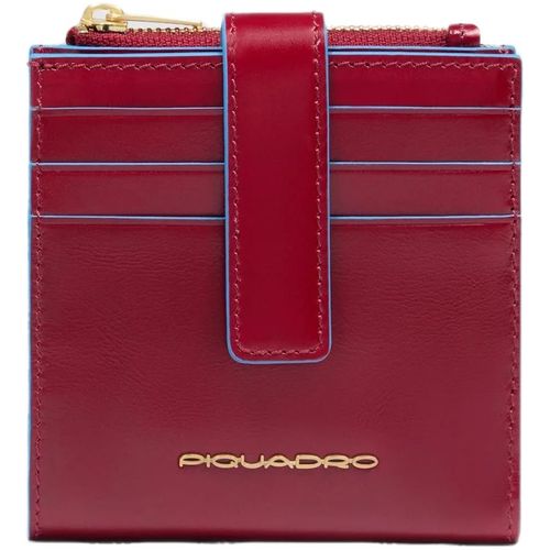 Чехол для кредитных карт Piquadro Blue Square PP6843B2R/R, кожа натуральная, красный