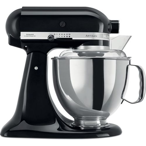 Миксер планетарный KitchenAid Artisan 5KSM175PSEOB, 300Вт, черный/серебристый