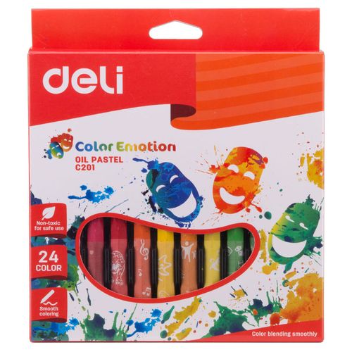 Пастель масляная Deli Color Emotion EC20120, шестигранные, 24 цвета 20 шт./кор.