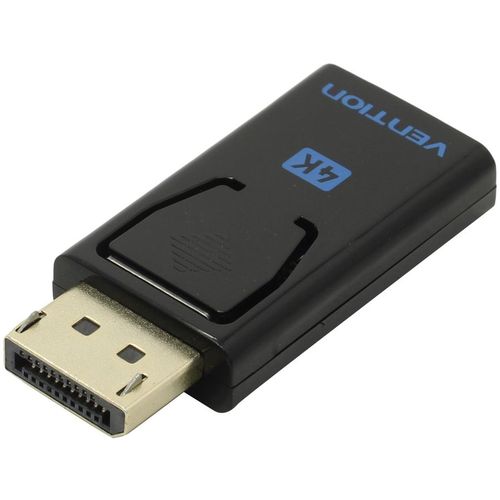 Адаптер аудио-видео VENTION HBMB0, DisplayPort (m) - HDMI (f), ver 1.4, ver 2.0, GOLD, черный