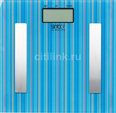 Напольные весы Sinbo SBS 4432, до 180кг, цвет: синий – купить в ...