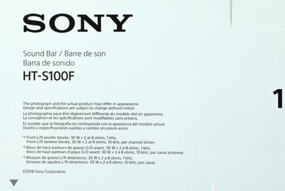Sony sound bar hts100 clearance