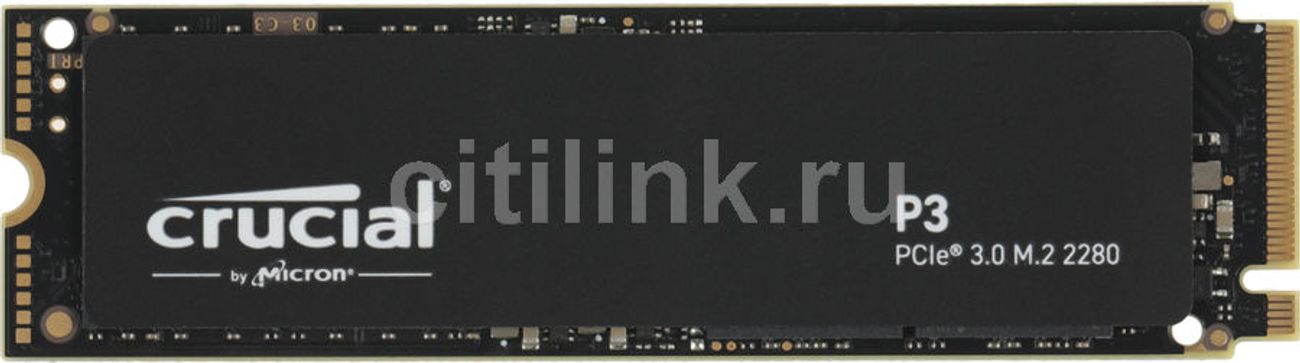 4ТБ SSD накопитель Crucial P3 CT4000P3SSD8 M.2 2280, PCIe 3.0 x4, NVMe,  M.2