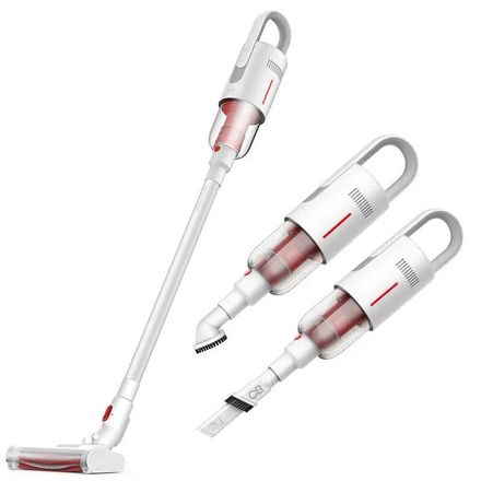 Ручной пылесос (handstick) DEERMA Vacuum Cleaner VC20-Plus, 200Вт, белый/красный