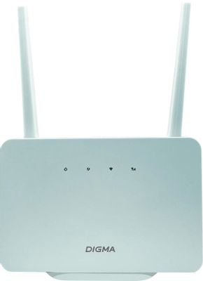 Wi-Fi роутер Digma HOME,  N300,  белый [d4ghmawh]