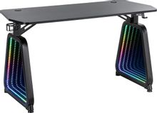 Стол игровой Cactus CS-GMD-BK-RGB, МДФ, черный