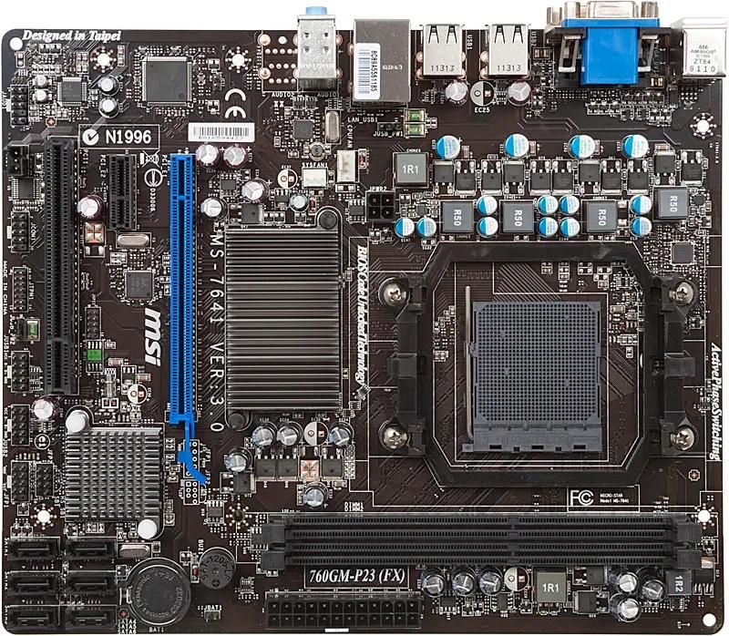 MSI 760GM P23 FX SocketAM3 AMD 760G mATX Ret 634114