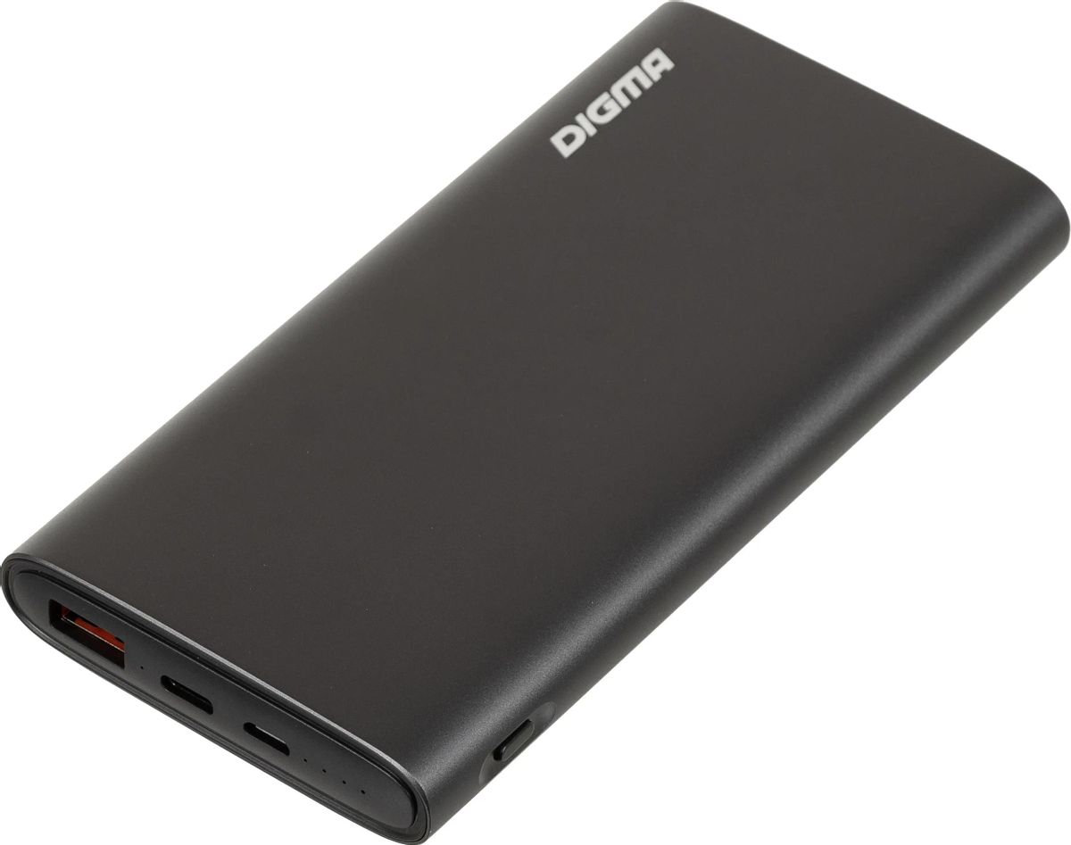 Внешний аккумулятор (Power Bank) Digma DGPF10F, 10000мAч, серый  [dgpf10f20agy] – купить в Ситилинк | 1455060