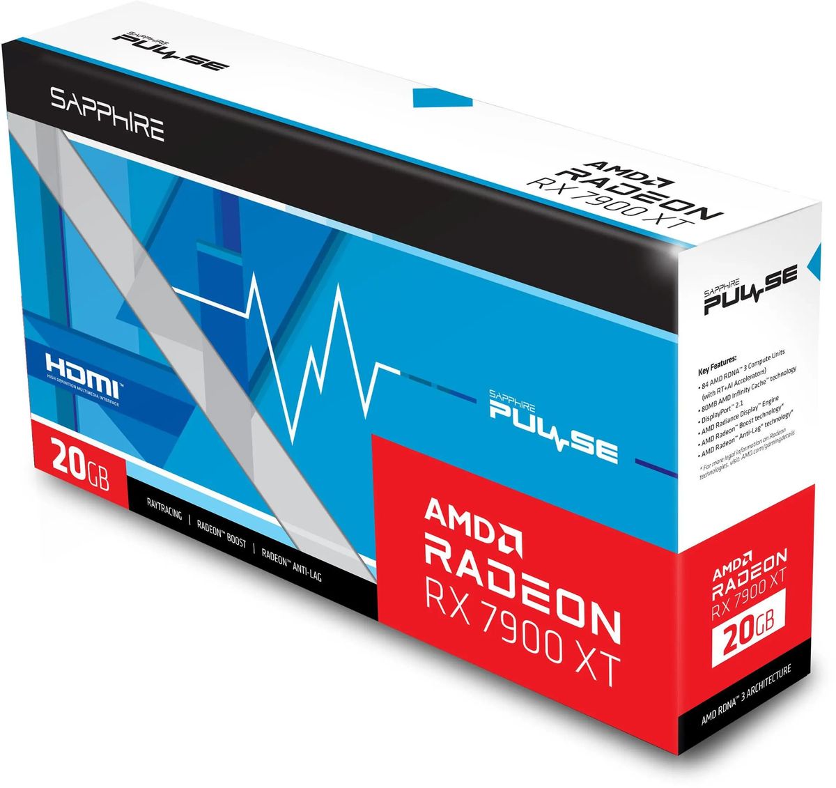 Видеокарта Sapphire AMD Radeon RX 7900XT 11323-02-20G PULSE RX 7900 XT  GAMING OC 20ГБ GDDR6, OC, Ret – купить в Ситилинк | 1907669