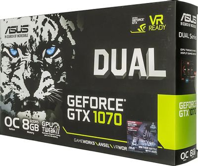 ASUS NVIDIA GeForce GTX 1070 DUAL GTX1070 O8G 8 GDDR5 OC Ret 391420