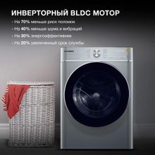 Стиральная машина Hyundai WMD9413, с паром, с сушкой, инверторная