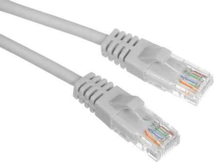 Патч-корд SUPRLAN 10-0142, вилка RJ-45, вилка RJ-45, кат.5E, LSZH, 1м, серый