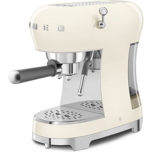 Кофемашина автоматическая SMEG ECF02CREU, 15Бар, с ручным капучинатором, кремовый/серебристый