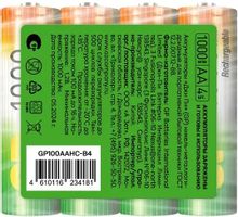 Изображение товара AA Аккумуляторная батарейка GP 100AAHC-B4,  4 шт. 1000мAч