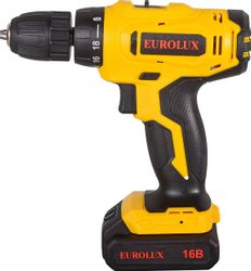 Дрель-шуруповерт EUROLUX ДА-16/2Li, 1.5Ач