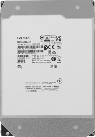 24ТБ Жесткий диск Toshiba MG11SCA24TE, SAS 3.0, 3.5", 7200об/мин