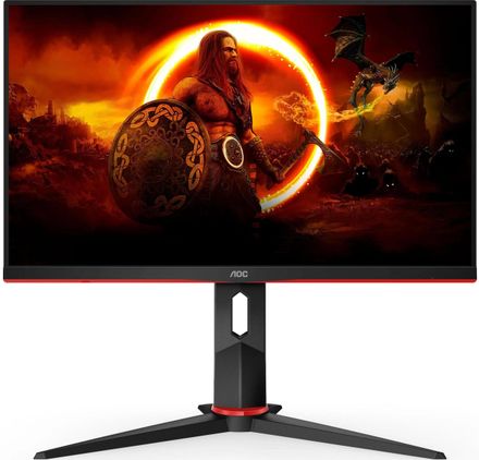 23.8" Монитор AOC Value Line Q24G2A, 2560x1440, IPS, 165Гц, 1хHDMI, 1хDP, черный/красный(мех.повреждения)