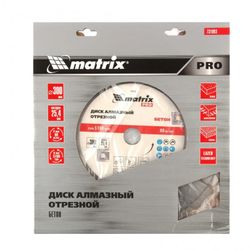 Алмазный диск MATRIX 731093, 300мм, по бетону, кирпичу, камню