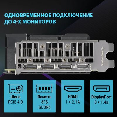 Видеокарта ASUS NVIDIA GeForce RTX 4060 DUAL-RTX4060-O8G-EVO 8ГБ Dual ...