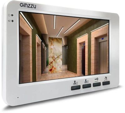 Характеристики Комплект домофона Ginzzu DP-0701, белый [бп-00001609 ...