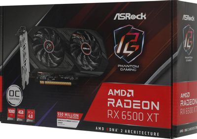 Видеокарта ASRock AMD Radeon RX 6500XT RX6500XT PGD 4GO 4ГБ GDDR6
