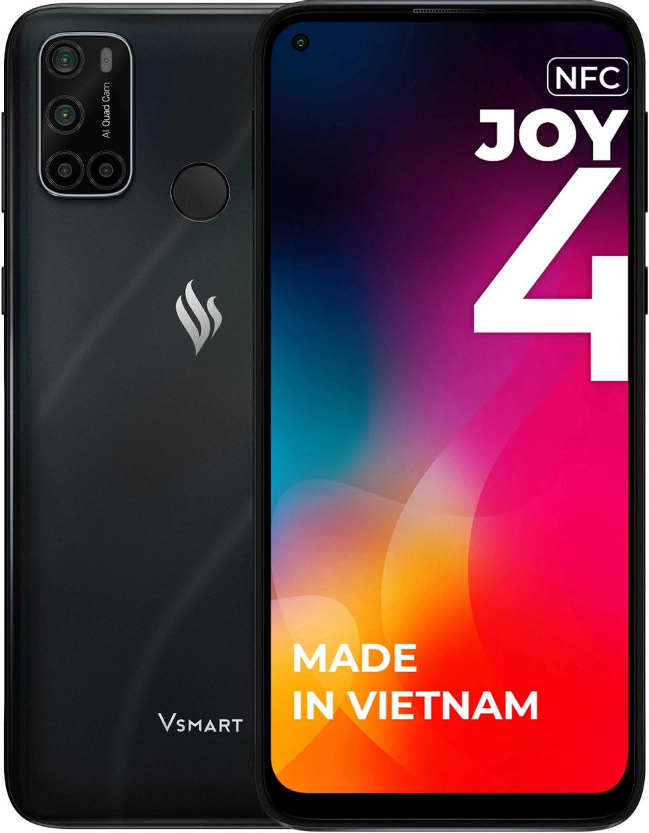 Характеристики Смартфон VSMART Joy 4 3/64Gb, черный оникс (1454062)  смотреть в СИТИЛИНК