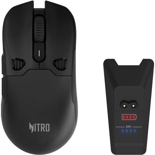 Мышь беспроводная Acer Nitro OMR404, игровая, Bluetooth/Радио, оптическая, USB, 6400dpi, черный [zl.mceee.02t]