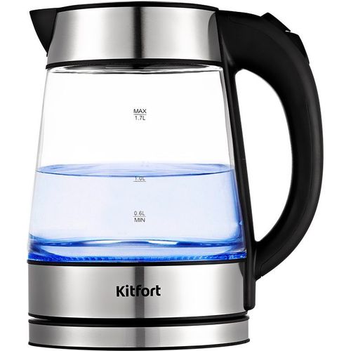 Чайник электрический KitFort KT-6118, 1.7л, стекло