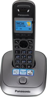 Радиотелефон Panasonic KX-TG2511RUM, серый металлик и черный – купить в ...