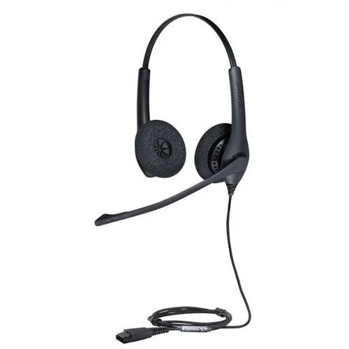Гарнитура Jabra Biz 1100 QD Duo, для контактных центров, накладные, проводные, черный [1119-0158]