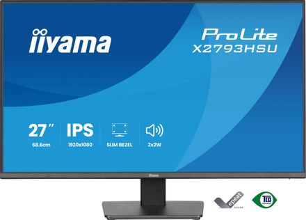 27" Монитор Iiyama ProLite X2793HSU-B1,  1920x1080,  IPS,  120Гц,  1хHDMI,  1хDP,  черный