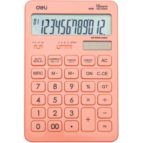 Калькулятор Deli Touch EM01541 красный 12-разр.