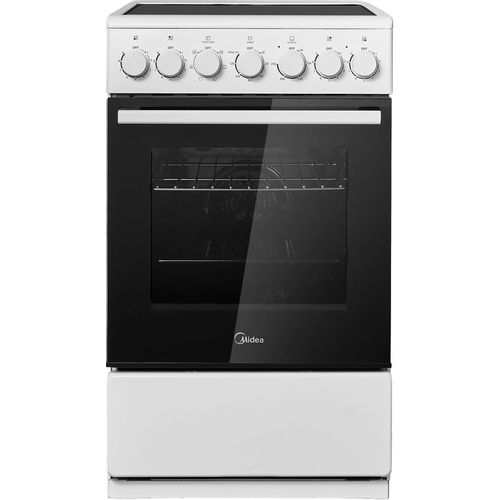 Электрическая плита Midea MFO-M4E20T6E(WH), стеклокерамика, электрическая, без крышки, белый/черный