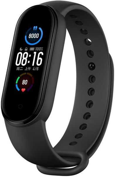 Фитнес-трекер Xiaomi Mi Smart Band 5 XMSH10HM,  1.1",  черный, черный [bhr4215gl]